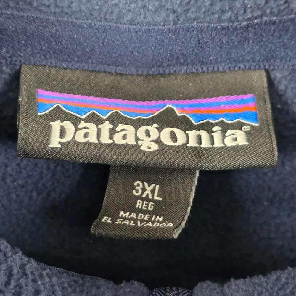 Patagonia Men's Blue Fleece Quarter Zip Billions Season 3 Size 3XL